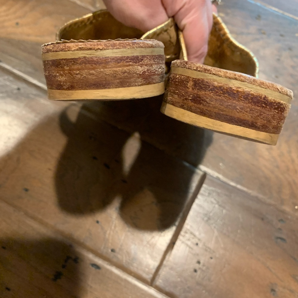 Jack Rogers Cork Gold Jacks Flat Sandals 8 - Picture 5 of 6